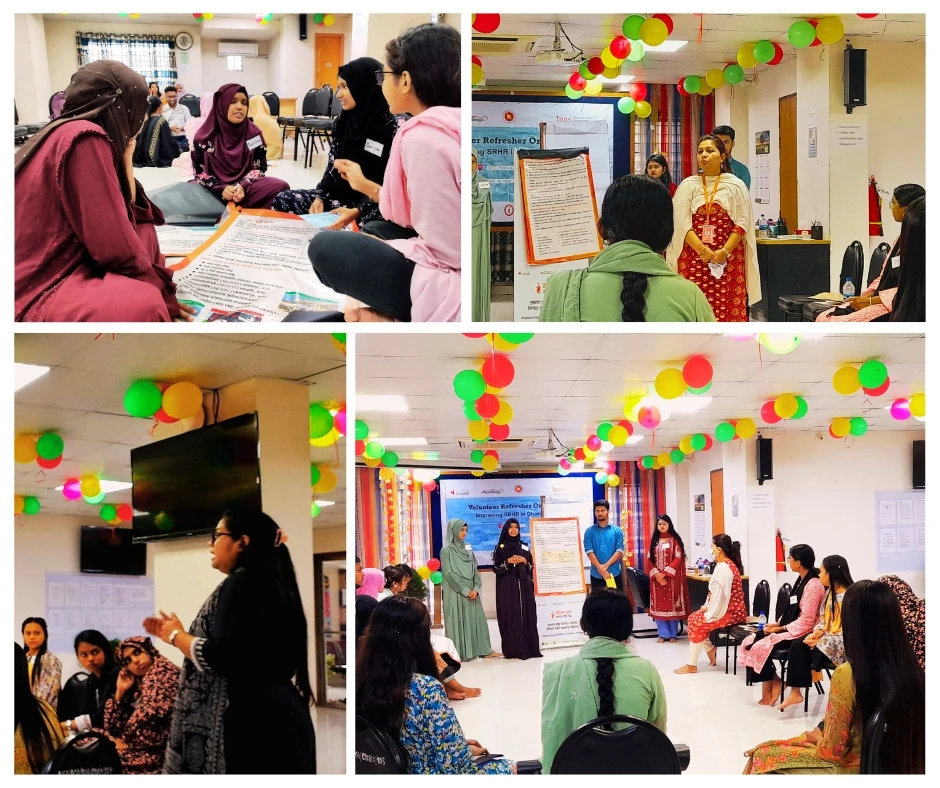 Refresher Orientations (One day) of youth volunteers on SRH and SGBV   